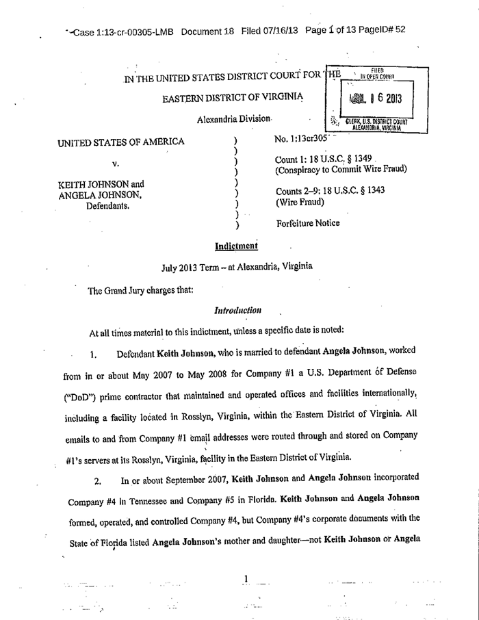 Federal indictment example